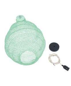 GLOBOSTAR® KENTUCKY 01900 Vintage Κρεμαστό Φωτιστικό Οροφής με Ντουί 1 x E27 AC 220-240V IP20 - Τιρκουάζ - Μ40 x Π40 x Y60cm 19 01900 10