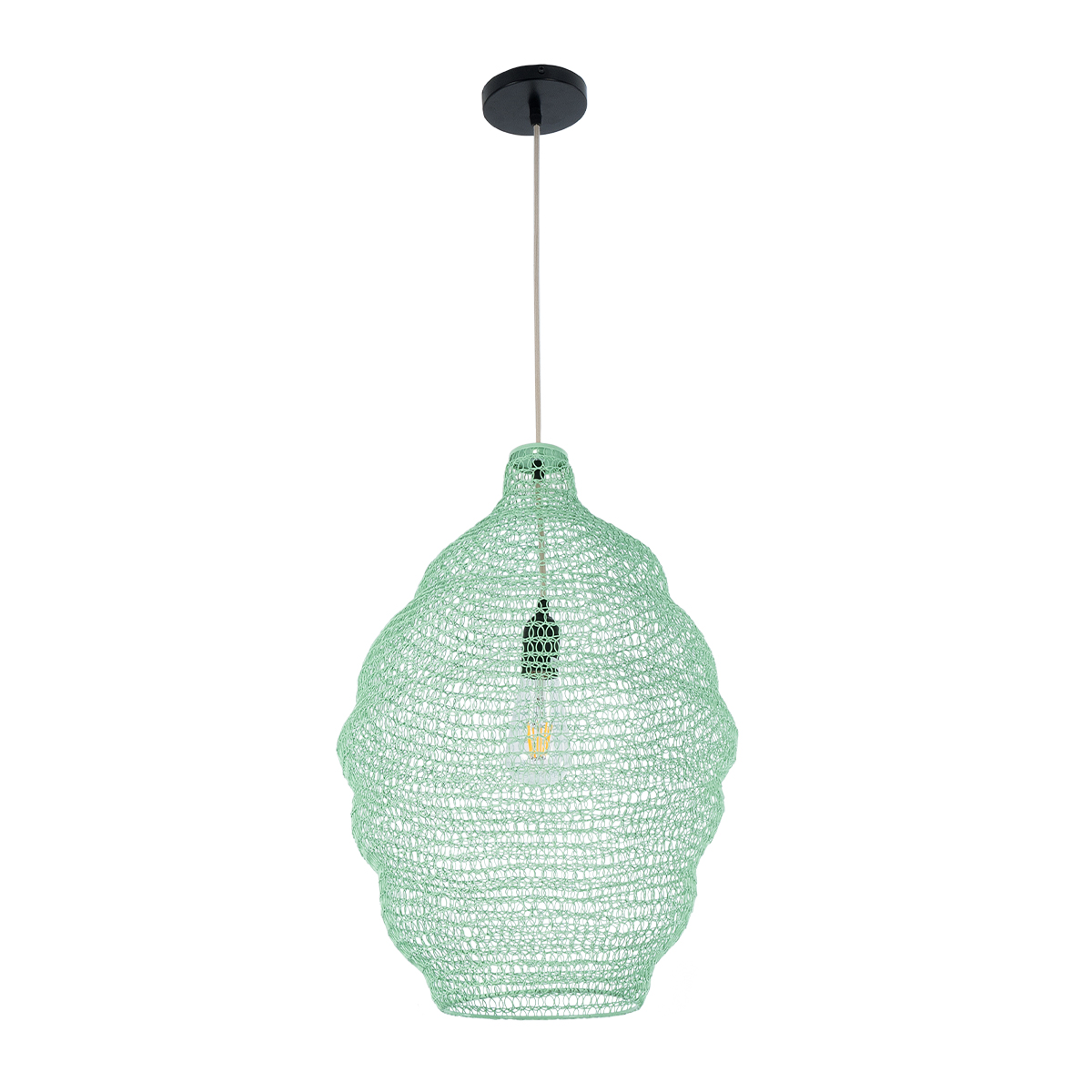 GLOBOSTAR® KENTUCKY 01900 Vintage Κρεμαστό Φωτιστικό Οροφής με Ντουί 1 x E27 AC 220-240V IP20 - Τιρκουάζ - Μ40 x Π40 x Y60cm 5 GLOBOSTAR® KENTUCKY 01900 Vintage Κρεμαστό Φωτιστικό Οροφής με Ντουί 1 x E27 AC 220-240V IP20 - Τιρκουάζ - Μ40 x Π40 x Y60cm - Image 3