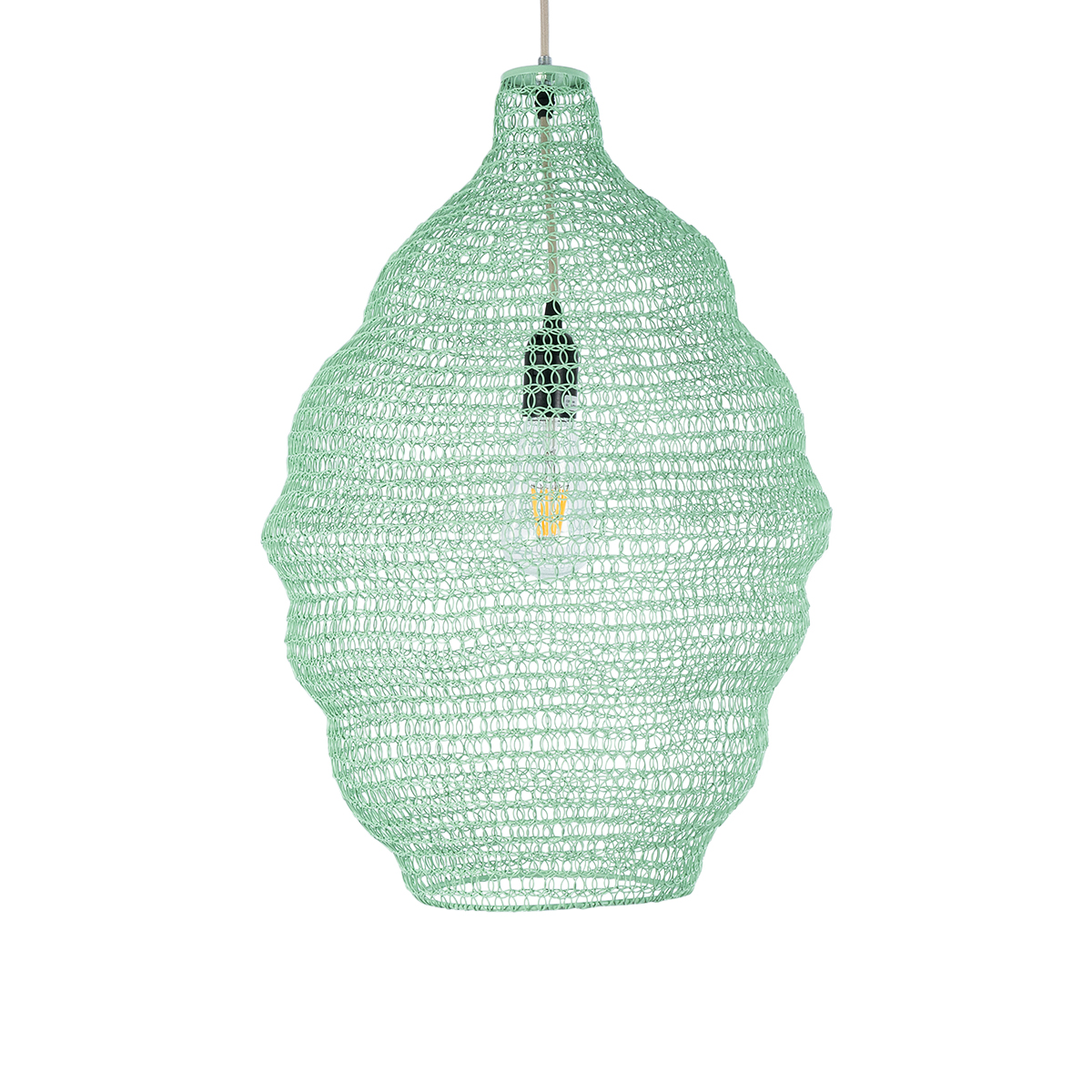 GLOBOSTAR® KENTUCKY 01900 Vintage Κρεμαστό Φωτιστικό Οροφής με Ντουί 1 x E27 AC 220-240V IP20 - Τιρκουάζ - Μ40 x Π40 x Y60cm 6 GLOBOSTAR® KENTUCKY 01900 Vintage Κρεμαστό Φωτιστικό Οροφής με Ντουί 1 x E27 AC 220-240V IP20 - Τιρκουάζ - Μ40 x Π40 x Y60cm - Image 4