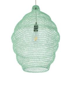 GLOBOSTAR® KENTUCKY 01900 Vintage Κρεμαστό Φωτιστικό Οροφής με Ντουί 1 x E27 AC 220-240V IP20 - Τιρκουάζ - Μ40 x Π40 x Y60cm 15 01900 6