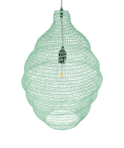 GLOBOSTAR® KENTUCKY 01900 Vintage Κρεμαστό Φωτιστικό Οροφής με Ντουί 1 x E27 AC 220-240V IP20 - Τιρκουάζ - Μ40 x Π40 x Y60cm 16 01900 7