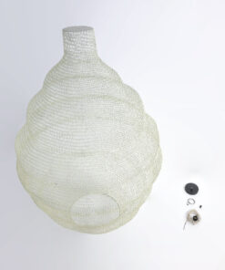 GLOBOSTAR® KENTUCKY 01901 Vintage Κρεμαστό Φωτιστικό Οροφής με Ντουί 1 x E27 AC 220-240V IP20 - Λευκό - Μ80 x Π80 x Y110cm 19 01901 10