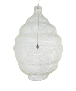 GLOBOSTAR® KENTUCKY 01901 Vintage Κρεμαστό Φωτιστικό Οροφής με Ντουί 1 x E27 AC 220-240V IP20 - Λευκό - Μ80 x Π80 x Y110cm 14 01901 5