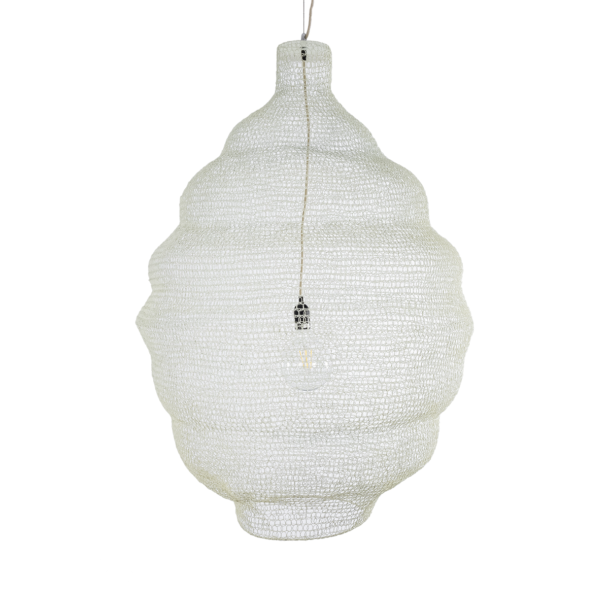 GLOBOSTAR® KENTUCKY 01901 Vintage Κρεμαστό Φωτιστικό Οροφής με Ντουί 1 x E27 AC 220-240V IP20 - Λευκό - Μ80 x Π80 x Y110cm 6 GLOBOSTAR® KENTUCKY 01901 Vintage Κρεμαστό Φωτιστικό Οροφής με Ντουί 1 x E27 AC 220-240V IP20 - Λευκό - Μ80 x Π80 x Y110cm - Image 4