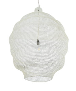 GLOBOSTAR® KENTUCKY 01901 Vintage Κρεμαστό Φωτιστικό Οροφής με Ντουί 1 x E27 AC 220-240V IP20 - Λευκό - Μ80 x Π80 x Y110cm 15 01901 6