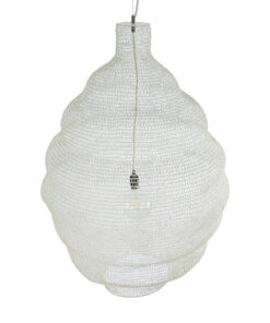 GLOBOSTAR® KENTUCKY 01901 Vintage Κρεμαστό Φωτιστικό Οροφής με Ντουί 1 x E27 AC 220-240V IP20 - Λευκό - Μ80 x Π80 x Y110cm 16 01901 7