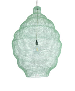 GloboStar® GLOBOSTAR® KENTUCKY 01903 Vintage Κρεμαστό Φωτιστικό Οροφής με Ντουί 1 x E27 AC 220-240V IP20 - Τιρκουάζ - Μ80 x Π80 x Y110cm