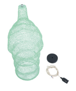 GLOBOSTAR® KENTUCKY 01906 Vintage Κρεμαστό Φωτιστικό Οροφής με Ντουί 1 x E27 AC 220-240V IP20 - Τιρκουάζ - Μ30 x Π30 x Y80cm 19 01906 10