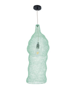 GLOBOSTAR® KENTUCKY 01906 Vintage Κρεμαστό Φωτιστικό Οροφής με Ντουί 1 x E27 AC 220-240V IP20 - Τιρκουάζ - Μ30 x Π30 x Y80cm 13 01906 4