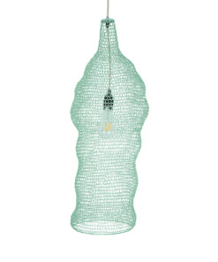 GLOBOSTAR® KENTUCKY 01906 Vintage Κρεμαστό Φωτιστικό Οροφής με Ντουί 1 x E27 AC 220-240V IP20 - Τιρκουάζ - Μ30 x Π30 x Y80cm 14 01906 5