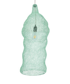 GLOBOSTAR® KENTUCKY 01906 Vintage Κρεμαστό Φωτιστικό Οροφής με Ντουί 1 x E27 AC 220-240V IP20 - Τιρκουάζ - Μ30 x Π30 x Y80cm 15 01906 6