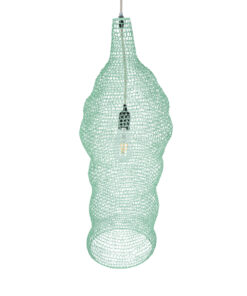 GLOBOSTAR® KENTUCKY 01906 Vintage Κρεμαστό Φωτιστικό Οροφής με Ντουί 1 x E27 AC 220-240V IP20 - Τιρκουάζ - Μ30 x Π30 x Y80cm 16 01906 7