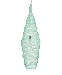 GloboStar® GLOBOSTAR® KENTUCKY 01909 Vintage Κρεμαστό Φωτιστικό Οροφής με Ντουί 1 x E27 AC 220-240V IP20 - Τιρκουάζ - Μ30 x Π30 x Y105cm