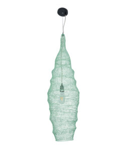 GLOBOSTAR® KENTUCKY 01909 Vintage Κρεμαστό Φωτιστικό Οροφής με Ντουί 1 x E27 AC 220-240V IP20 - Τιρκουάζ - Μ30 x Π30 x Y105cm 13 01909 4