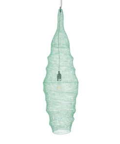 GLOBOSTAR® KENTUCKY 01909 Vintage Κρεμαστό Φωτιστικό Οροφής με Ντουί 1 x E27 AC 220-240V IP20 - Τιρκουάζ - Μ30 x Π30 x Y105cm 14 01909 5