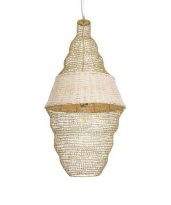 GLOBOSTAR® KENTUCKY 01910 Vintage Κρεμαστό Φωτιστικό Οροφής με Ντουί 1 x E27 AC 220-240V IP20 - Μπεζ - Μ40 x Π40 x Υ80cm 16 01910 5