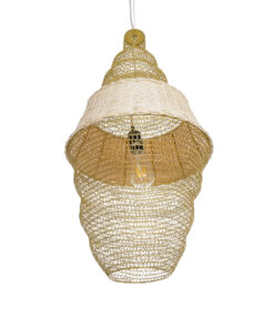 GLOBOSTAR® KENTUCKY 01910 Vintage Κρεμαστό Φωτιστικό Οροφής με Ντουί 1 x E27 AC 220-240V IP20 - Μπεζ - Μ40 x Π40 x Υ80cm 17 01910 6