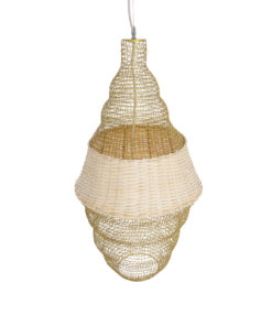 GLOBOSTAR® KENTUCKY 01910 Vintage Κρεμαστό Φωτιστικό Οροφής με Ντουί 1 x E27 AC 220-240V IP20 - Μπεζ - Μ40 x Π40 x Υ80cm 18 01910 7