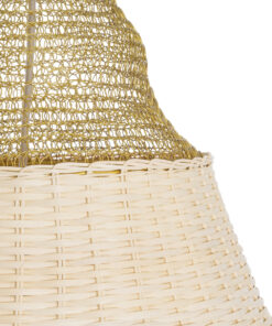 GLOBOSTAR® KENTUCKY 01910 Vintage Κρεμαστό Φωτιστικό Οροφής με Ντουί 1 x E27 AC 220-240V IP20 - Μπεζ - Μ40 x Π40 x Υ80cm 20 01910 9