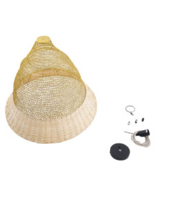 GLOBOSTAR® KENTUCKY 01911 Vintage Κρεμαστό Φωτιστικό Οροφής με Ντουί 1 x E27 AC 220-240V IP20 - Μπεζ - Μ60 x Π60 x Υ80cm 21 01911 11