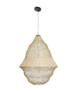 GLOBOSTAR® KENTUCKY 01911 Vintage Κρεμαστό Φωτιστικό Οροφής με Ντουί 1 x E27 AC 220-240V IP20 - Μπεζ - Μ60 x Π60 x Υ80cm 14 01911 4