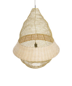 GLOBOSTAR® KENTUCKY 01911 Vintage Κρεμαστό Φωτιστικό Οροφής με Ντουί 1 x E27 AC 220-240V IP20 - Μπεζ - Μ60 x Π60 x Υ80cm 17 01911 7