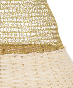 GLOBOSTAR® KENTUCKY 01911 Vintage Κρεμαστό Φωτιστικό Οροφής με Ντουί 1 x E27 AC 220-240V IP20 - Μπεζ - Μ60 x Π60 x Υ80cm 19 01911 9