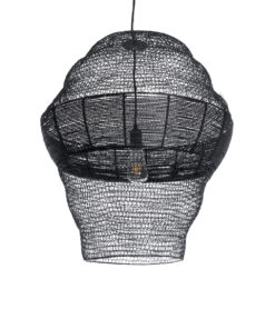 GloboStar® GLOBOSTAR® KENTUCKY 01912 Vintage Κρεμαστό Φωτιστικό Οροφής με Ντουί 1 x E27 AC 220-240V IP20 - Μαύρο - Μ60 x Π60 x Υ70cm