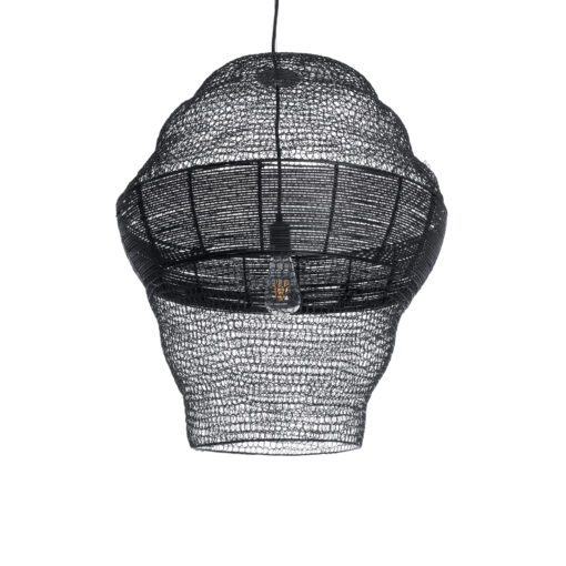 GloboStar® GLOBOSTAR® KENTUCKY 01912 Vintage Κρεμαστό Φωτιστικό Οροφής με Ντουί 1 x E27 AC 220-240V IP20 - Μαύρο - Μ60 x Π60 x Υ70cm
