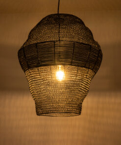 GLOBOSTAR® KENTUCKY 01912 Vintage Κρεμαστό Φωτιστικό Οροφής με Ντουί 1 x E27 AC 220-240V IP20 - Μαύρο - Μ60 x Π60 x Υ70cm 14 01912 3