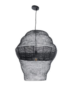 GLOBOSTAR® KENTUCKY 01912 Vintage Κρεμαστό Φωτιστικό Οροφής με Ντουί 1 x E27 AC 220-240V IP20 - Μαύρο - Μ60 x Π60 x Υ70cm 15 01912 4