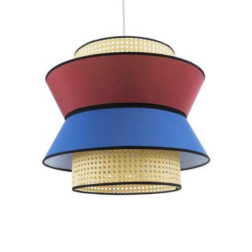 GloboStar® GLOBOSTAR® SAIGE 01919 Boho Κρεμαστό Φωτιστικό Οροφής με Ντουί 1 x E27 AC 220-240V IP20 - Πολύχρωμο - Μ50 x Π50 x Υ43cm