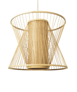 GloboStar® GLOBOSTAR® HIBISCUS 01925 Boho Κρεμαστό Φωτιστικό Οροφής με Ντουί 1 x E27 AC 220-240V IP20 - Μπεζ - Μ60 x Π60 x Υ50cm