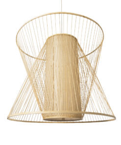 GLOBOSTAR® HIBISCUS 01926 Boho Κρεμαστό Φωτιστικό Οροφής με Ντουί 1 x E27 AC 220-240V IP20 - Μπεζ - Μ100 x Π100 x Υ90cm 17 01926 5