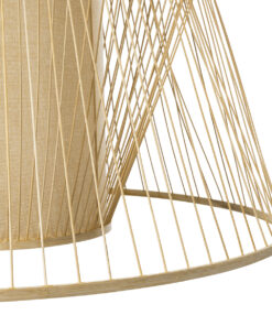 GLOBOSTAR® HIBISCUS 01926 Boho Κρεμαστό Φωτιστικό Οροφής με Ντουί 1 x E27 AC 220-240V IP20 - Μπεζ - Μ100 x Π100 x Υ90cm 20 01926 8