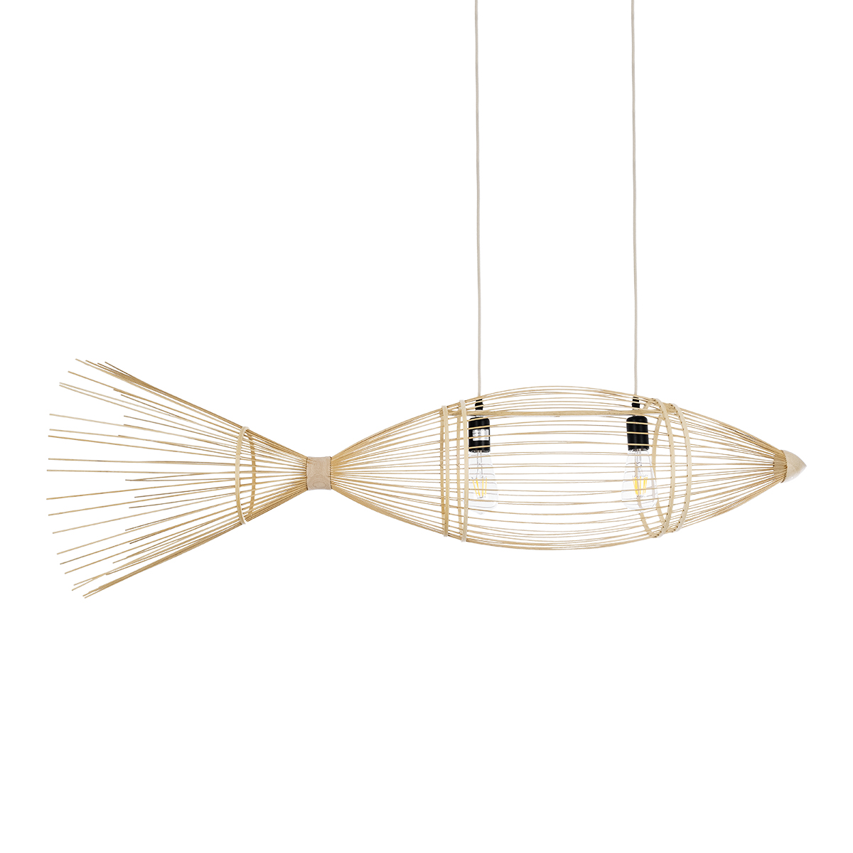 GLOBOSTAR® FISH 01927 Boho Κρεμαστό Φωτιστικό Οροφής με Ντουί 1 x E27 AC 220-240V IP20 - Μπεζ - Μ130 x Π42 x Υ42cm 3 GloboStar® GLOBOSTAR® FISH 01927 Boho Κρεμαστό Φωτιστικό Οροφής με Ντουί 1 x E27 AC 220-240V IP20 - Μπεζ - Μ130 x Π42 x Υ42cm