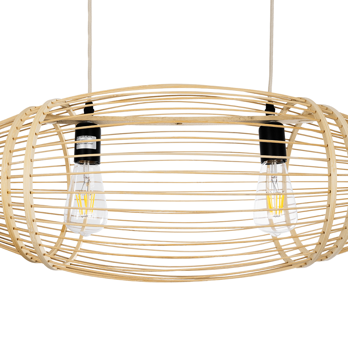 GLOBOSTAR® FISH 01927 Boho Κρεμαστό Φωτιστικό Οροφής με Ντουί 1 x E27 AC 220-240V IP20 - Μπεζ - Μ130 x Π42 x Υ42cm 8 GLOBOSTAR® FISH 01927 Boho Κρεμαστό Φωτιστικό Οροφής με Ντουί 1 x E27 AC 220-240V IP20 - Μπεζ - Μ130 x Π42 x Υ42cm - Image 6