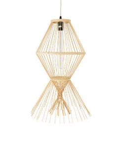 GLOBOSTAR® YOSHI 01928 Boho Κρεμαστό Φωτιστικό Οροφής με Ντουί 1 x E27 AC 220-240V IP20 - Μπεζ - Μ35 x Π35 x Υ60cm 16 01928 5
