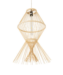GLOBOSTAR® YOSHI 01928 Boho Κρεμαστό Φωτιστικό Οροφής με Ντουί 1 x E27 AC 220-240V IP20 - Μπεζ - Μ35 x Π35 x Υ60cm 17 01928 6