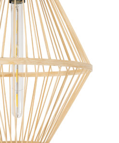 GLOBOSTAR® YOSHI 01928 Boho Κρεμαστό Φωτιστικό Οροφής με Ντουί 1 x E27 AC 220-240V IP20 - Μπεζ - Μ35 x Π35 x Υ60cm 19 01928 8