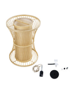 GLOBOSTAR® HIBISCUS 01932 Boho Κρεμαστό Φωτιστικό Οροφής με Ντουί 1 x E27 AC 220-240V IP20 - Μπεζ - Μ30 x Π30 x Υ40cm 20 01932 10