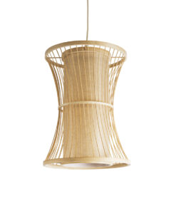 GloboStar® GLOBOSTAR® HIBISCUS 01932 Boho Κρεμαστό Φωτιστικό Οροφής με Ντουί 1 x E27 AC 220-240V IP20 - Μπεζ - Μ30 x Π30 x Υ40cm