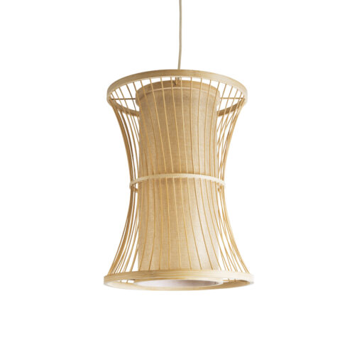 GloboStar® GLOBOSTAR® HIBISCUS 01932 Boho Κρεμαστό Φωτιστικό Οροφής με Ντουί 1 x E27 AC 220-240V IP20 - Μπεζ - Μ30 x Π30 x Υ40cm