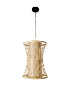 GLOBOSTAR® HIBISCUS 01932 Boho Κρεμαστό Φωτιστικό Οροφής με Ντουί 1 x E27 AC 220-240V IP20 - Μπεζ - Μ30 x Π30 x Υ40cm 14 01932 4