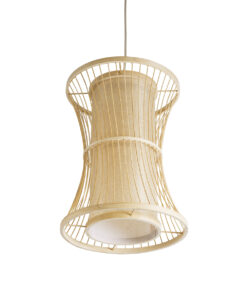 GLOBOSTAR® HIBISCUS 01932 Boho Κρεμαστό Φωτιστικό Οροφής με Ντουί 1 x E27 AC 220-240V IP20 - Μπεζ - Μ30 x Π30 x Υ40cm 16 01932 6