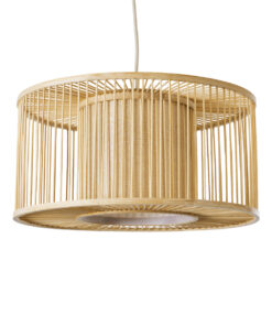 GloboStar® GLOBOSTAR® HIBISCUS 01935 Boho Κρεμαστό Φωτιστικό Οροφής με Ντουί 1 x E27 AC 220-240V IP20 - Μπεζ - Μ40 x Π40 x Υ20cm