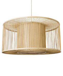 GloboStar® GLOBOSTAR® HIBISCUS 01936 Boho Κρεμαστό Φωτιστικό Οροφής με Ντουί 1 x E27 AC 220-240V IP20 - Μπεζ - Μ80 x Π80 x Υ38cm