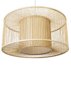 GLOBOSTAR® HIBISCUS 01936 Boho Κρεμαστό Φωτιστικό Οροφής με Ντουί 1 x E27 AC 220-240V IP20 - Μπεζ - Μ80 x Π80 x Υ38cm 17 01936 5