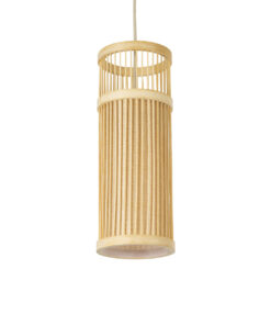 GloboStar® GLOBOSTAR® HIBISCUS 01937 Boho Κρεμαστό Φωτιστικό Οροφής με Ντουί 1 x E27 AC 220-240V IP20 - Μπεζ - Μ13 x Π13 x Υ35cm