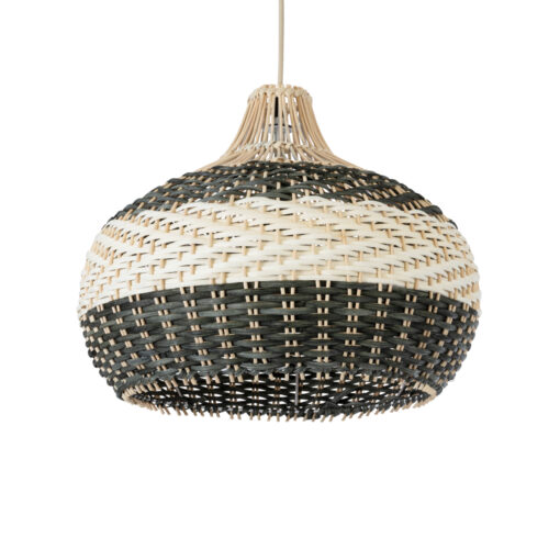 GloboStar® GLOBOSTAR® BARBADOS 01946 Boho Κρεμαστό Φωτιστικό Οροφής με Ντουί 1 x E27 AC 220-240V IP20 - Μπεζ & Λαδί - Μ40 x Π40 x Υ34cm